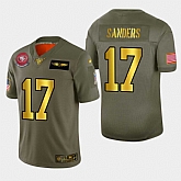 Nike 49ers 17 Emmanuel Sanders 2019 Olive Gold Salute To Service 100th Season Limited Jersey Dyin,baseball caps,new era cap wholesale,wholesale hats